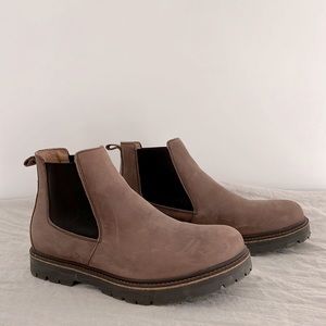 NWOT Birkenstock Men’s Stalon Ankle Chelsea boots in mocha brown nubuck size 44